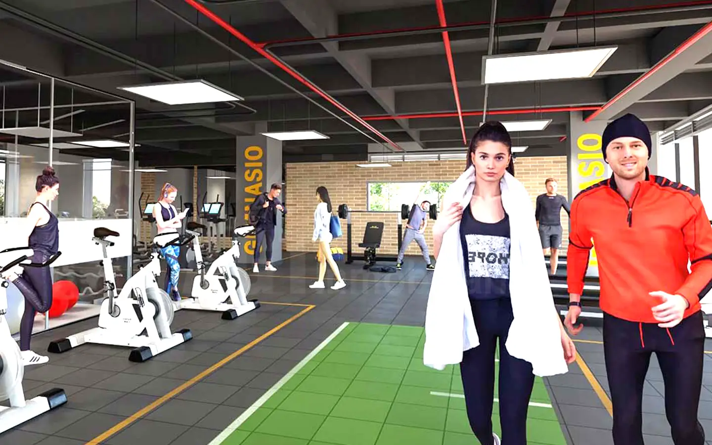 apartaestudio con gimnasio